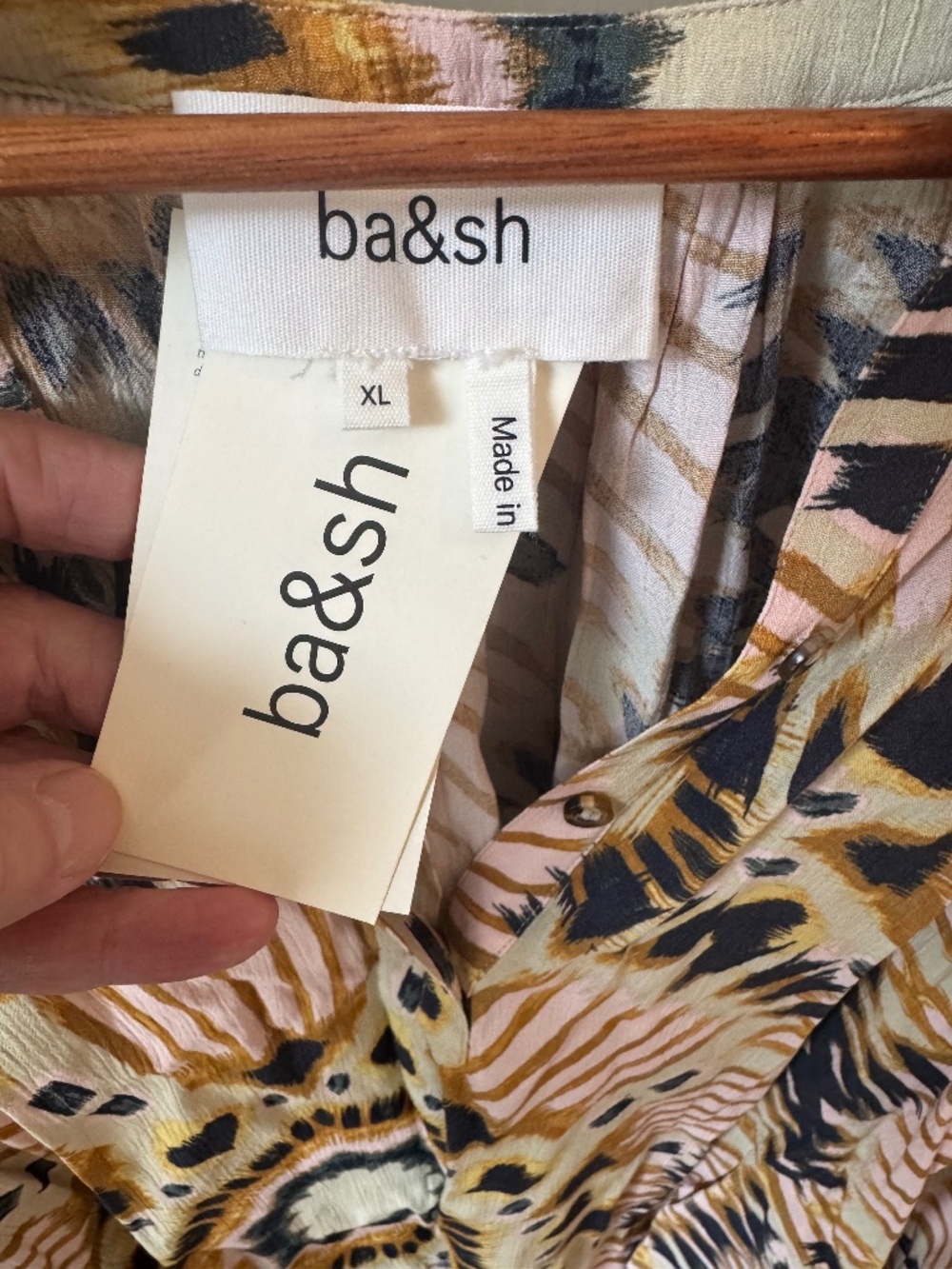 Ba&sh Calico blouse XL NWT